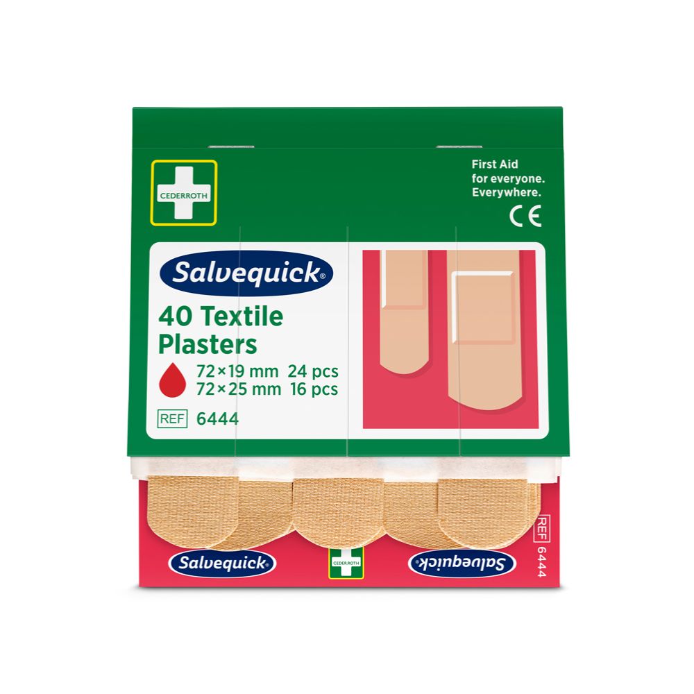 Salvequick kangaslaastari 6x40 kpl täyttöpakkaus