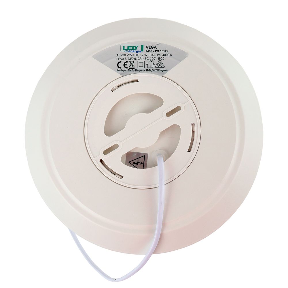 Led Energie VEGA laevalgusti, 12 W, Ø 230 mm, 1020 lm, 4000 K, IP20