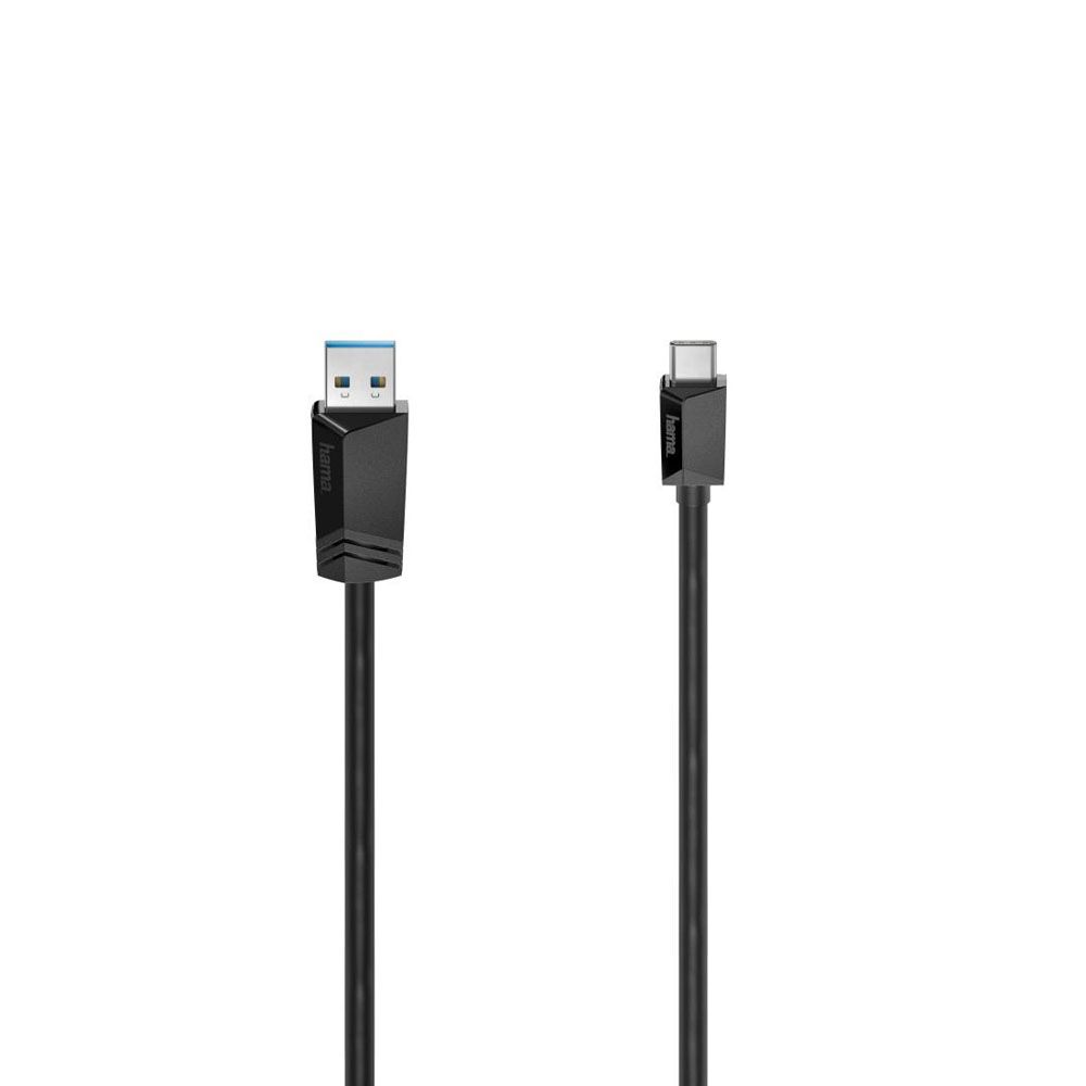 Hama USB-kaapeli, USB-A uros - USB-C uros, USB 3.2 Gen 1, 5 Gbit/s, 1,5 m