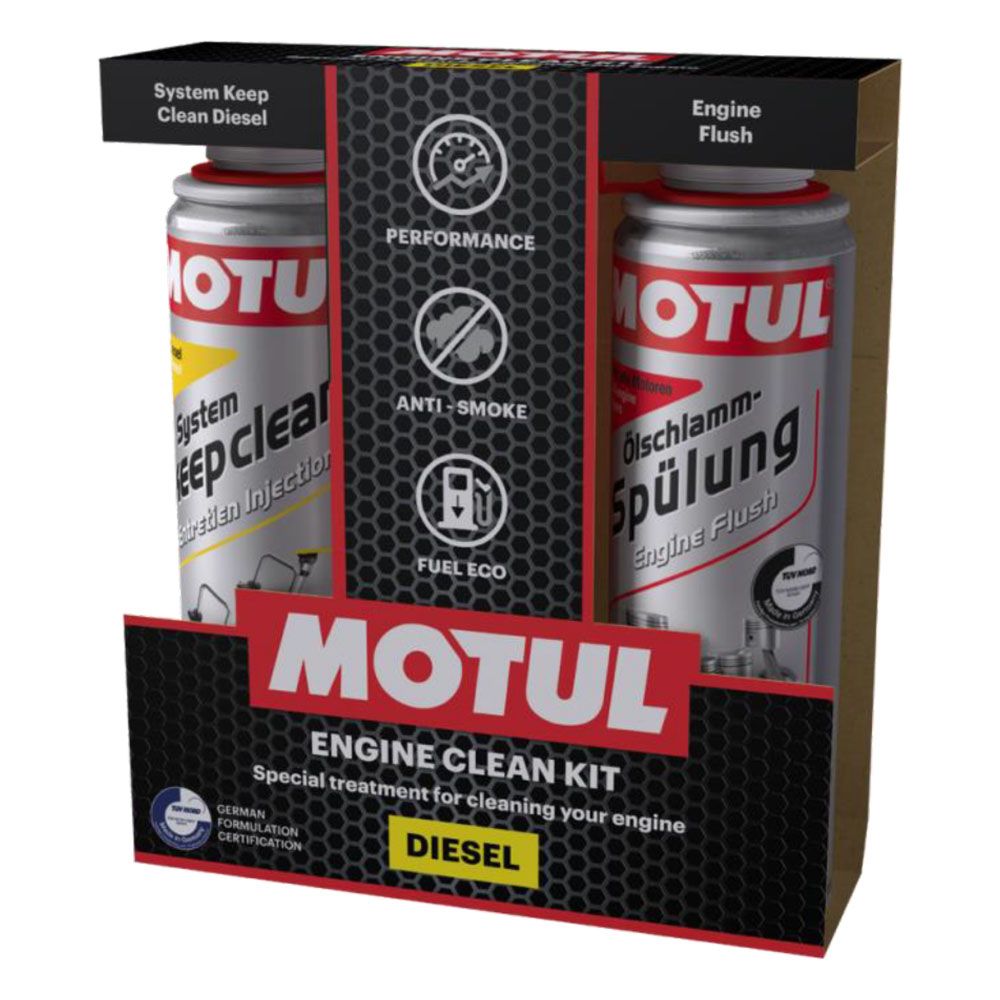 Motul dieselmoottorin puhdistusainesarja 2 x 300 ml