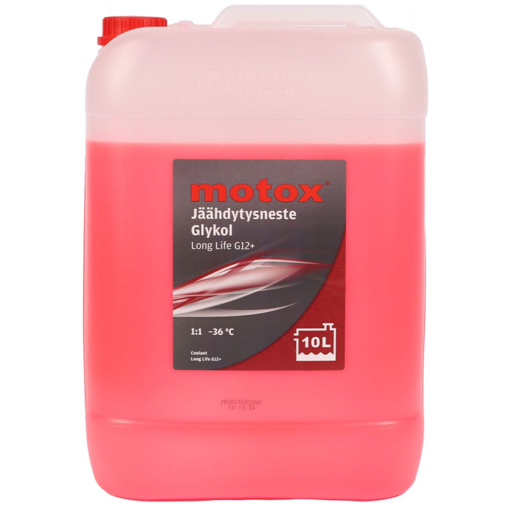 Motox LongLife G12+ glykol röd 100 % 10 l