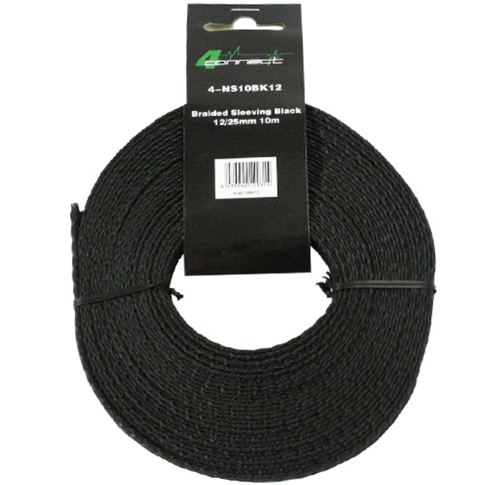 FOUR Connect nylon-tygstrumpa svart 12/25 mm 10 m