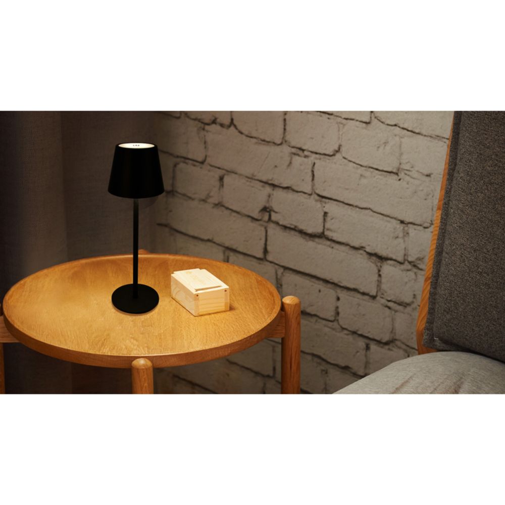 Led Energie Praha bordslampa laddningsbar 3CCT svart