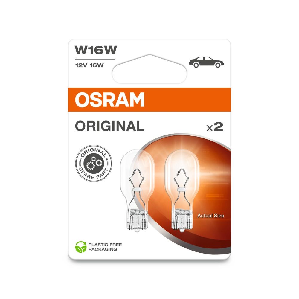 Klaassokliga pirnipaar 12V 16W W16W (T16) Osram