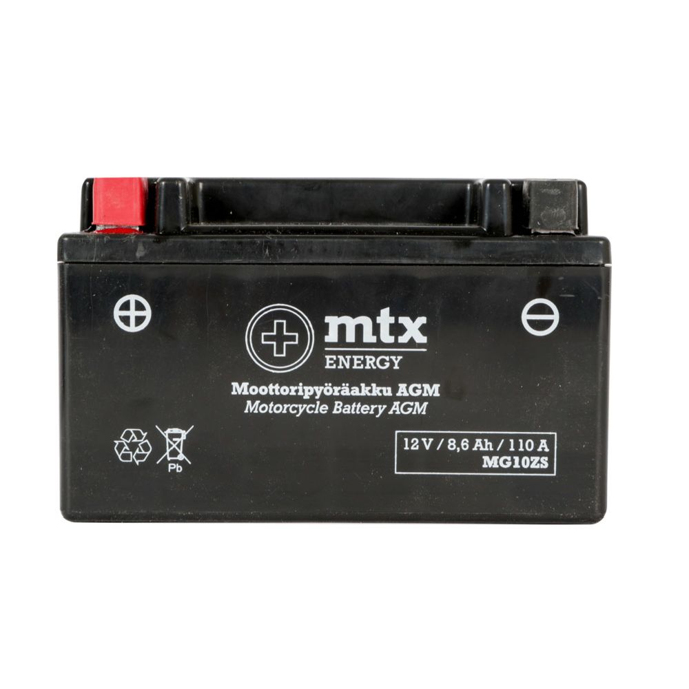 MTX Energy mootorratta AGM-aku 12 V 8,6 Ah "MG10ZS" (P150 x L87 x K95 mm)