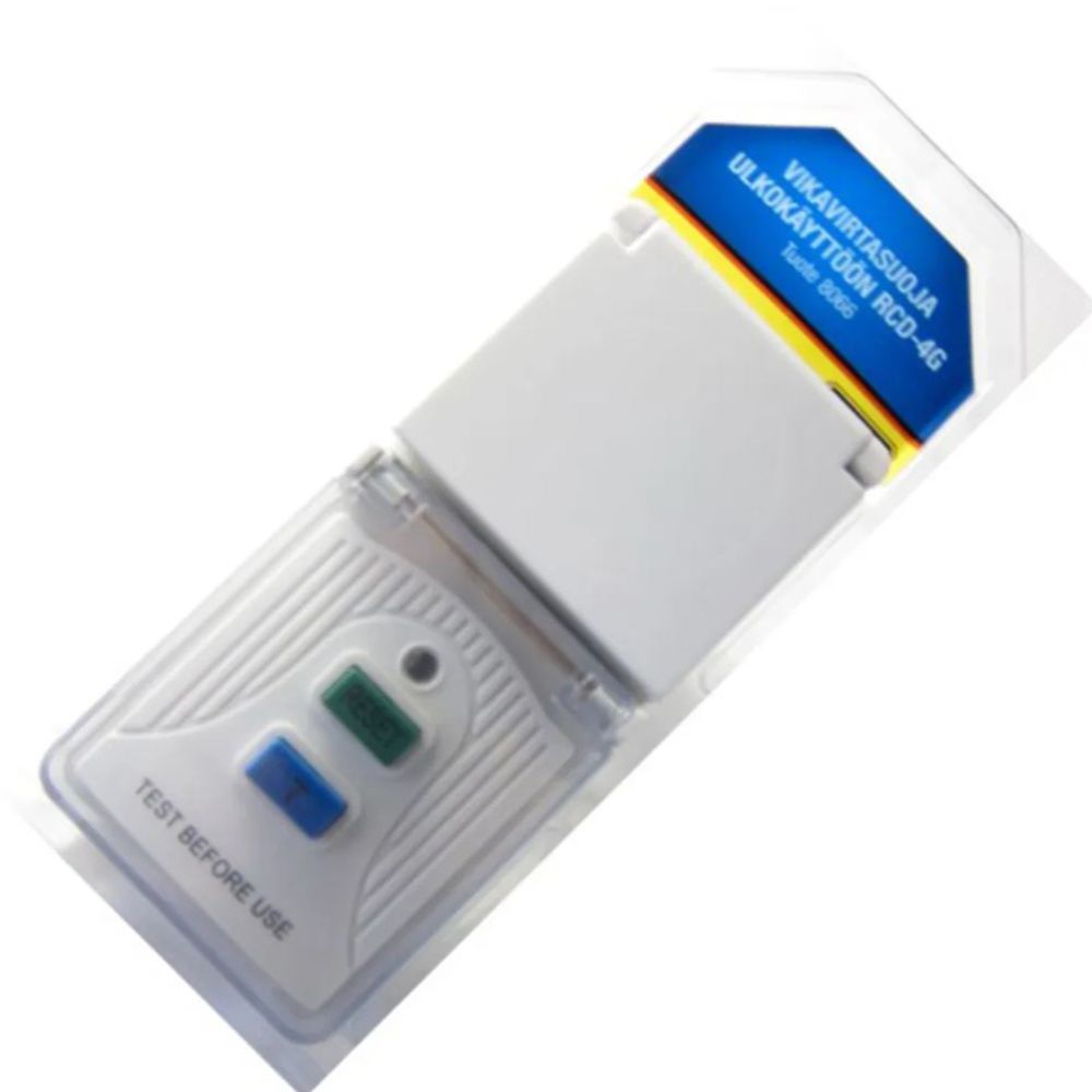 Axxel pistikupesa rikkevoolukaitse, valge, IP44