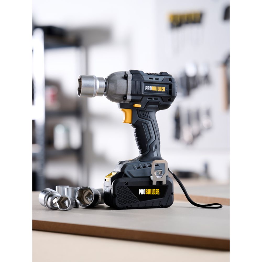 Probuilder batteridriven slagmutterdragare borstlös 18V 500 Nm Solo