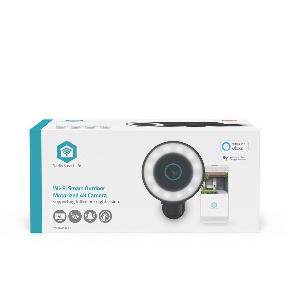 Nedis SmartLife Wi-Fi valvontakamera ulkokäyttöön kääntyvä 4K IP65