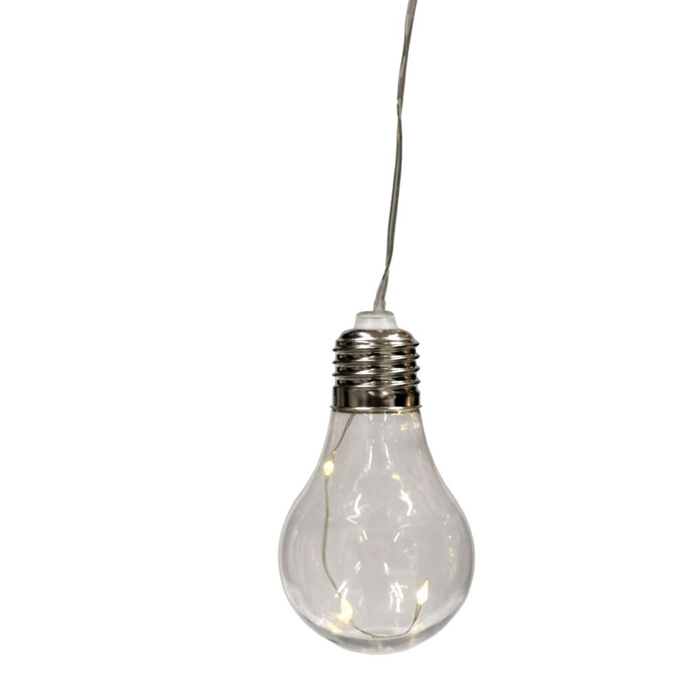 Lumo Solar valguskett, läbipaistev kuppel, 10 LEDi, soe valge