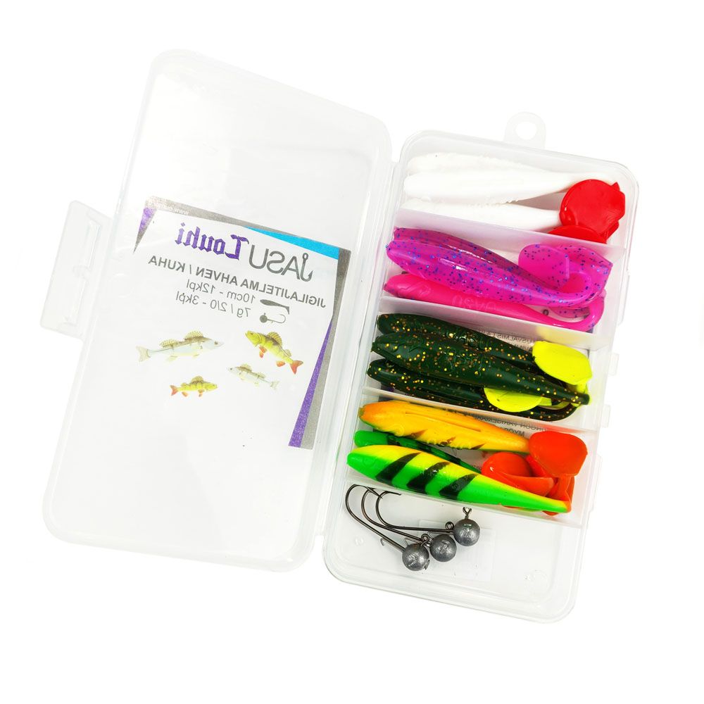 Jasu Louhi kalajigilajitelma 6cm 16kpl + jigipäät