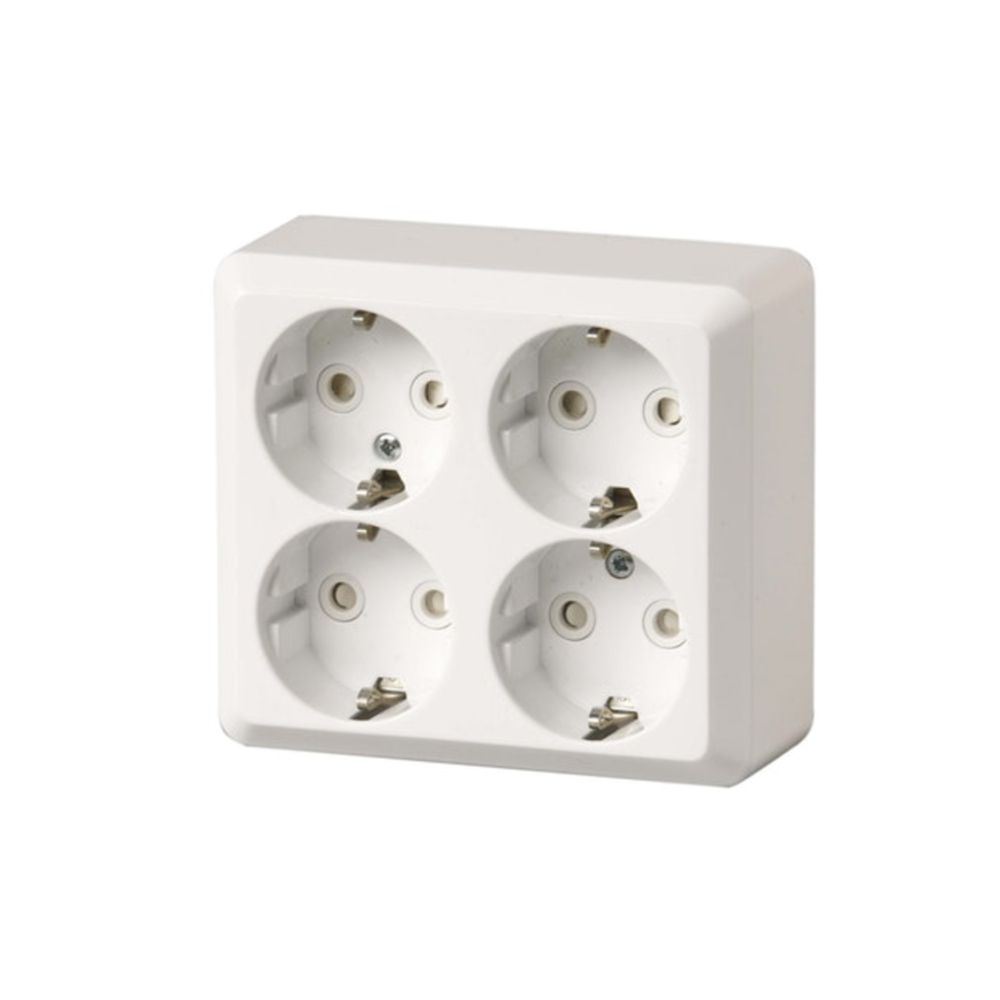 ABB Jussi 4-osaline pistikupesa, IP21, valge