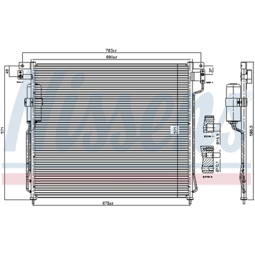 Ilmastointilaitteen lauhdutin 30-03962