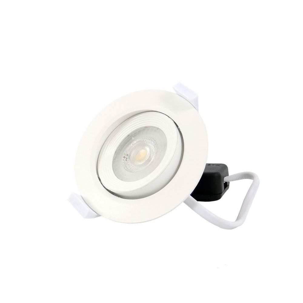 Downlight 6,5 W 500 lm 3000 K riktbar 60° rund ø 90 mm vit dimbar