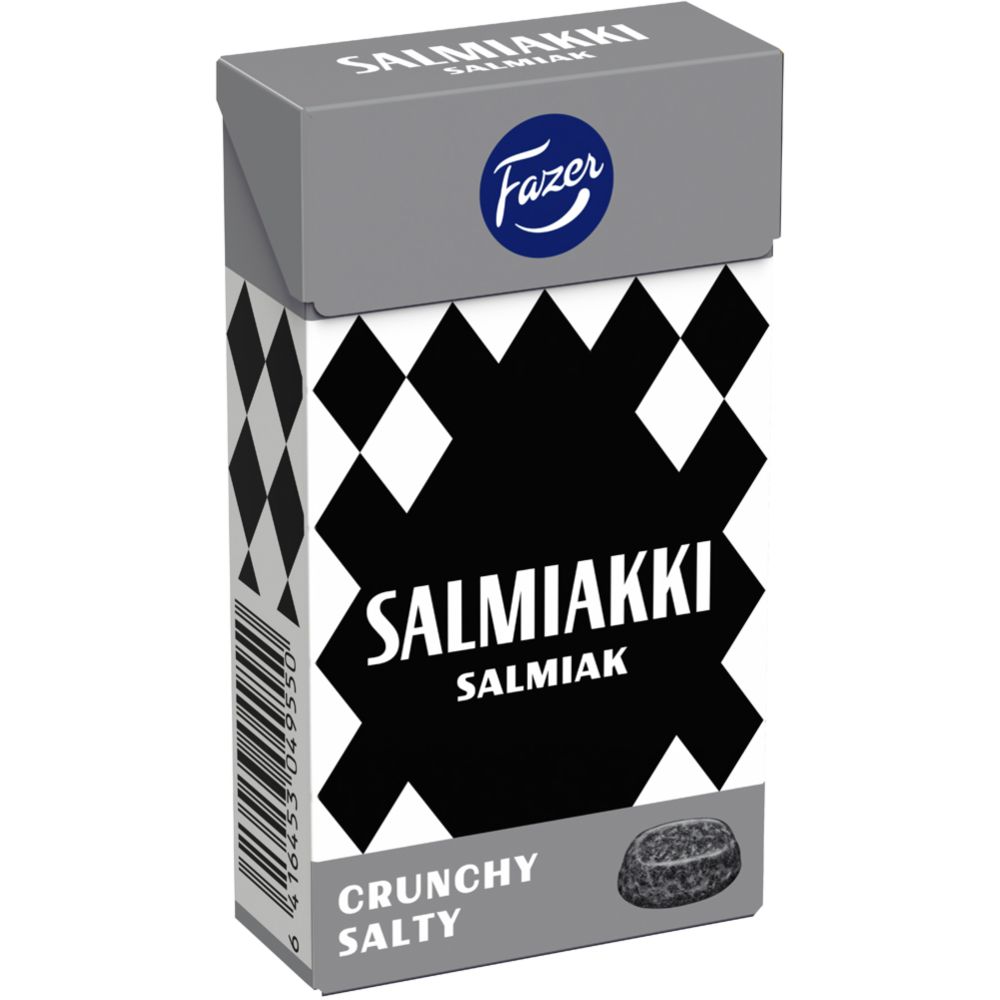Fazer Salmiakki Crunchy Salty Pastillirasia 38g