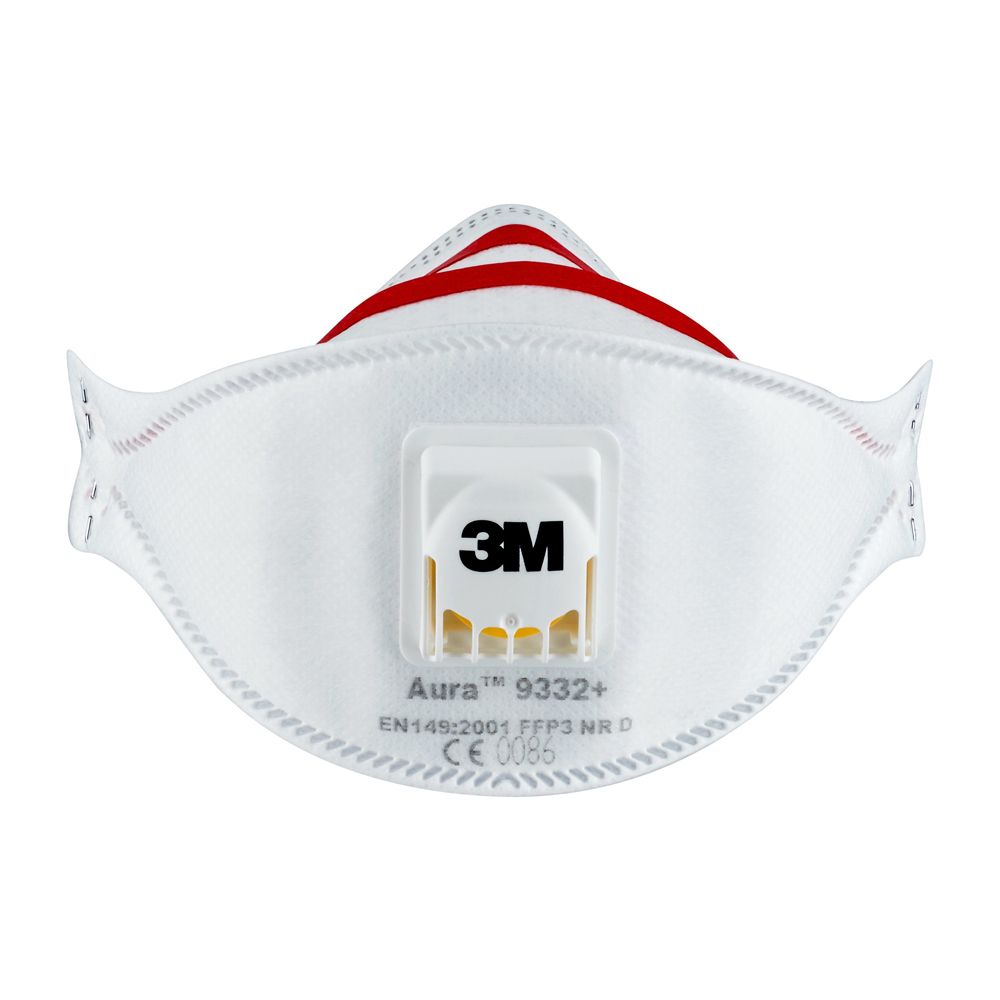 3M 9332+ Aura FFP3 andningsskydd med ventil 2 st.