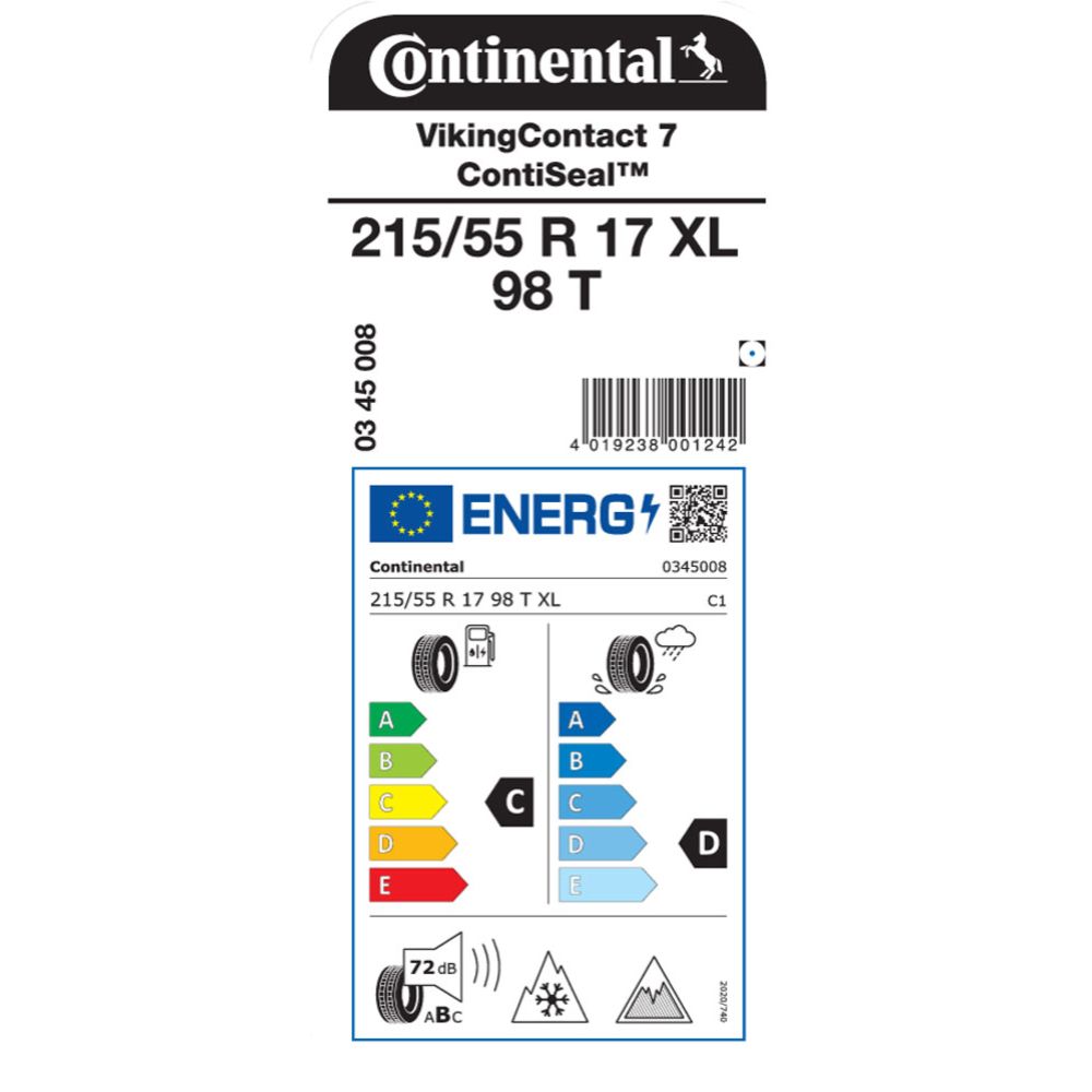Continental VikingContact 7 215/55 R17 98T XL ContiSeal kitkarengas