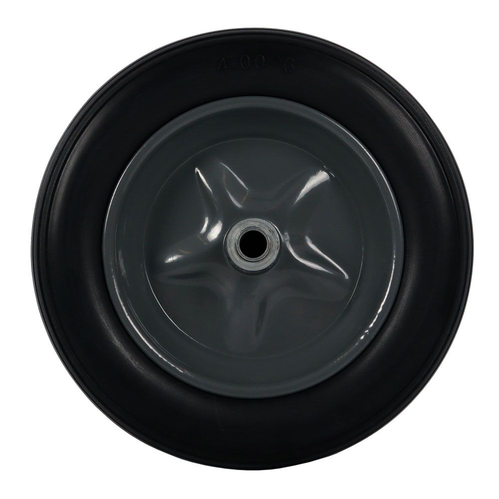 Skottkärrehjul punkteringsfritt 4,00 x 6 metallfälg