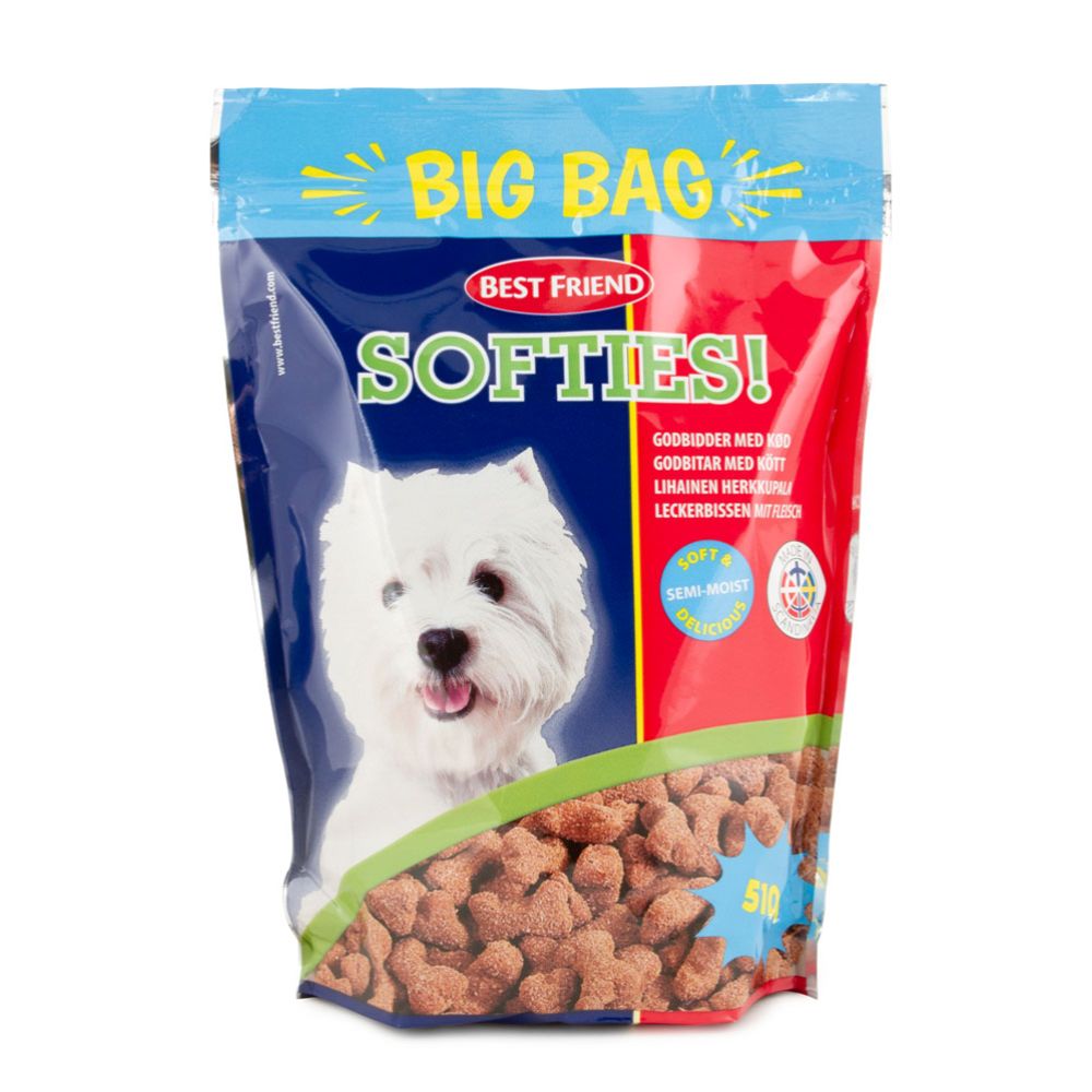 Best Friend Softies godbitar med kött 510 g