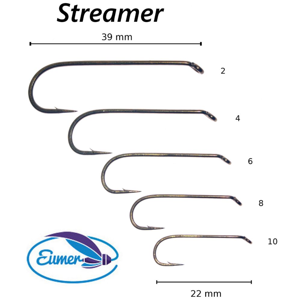 Eumer streamerkoukku no: 4 50 kpl
