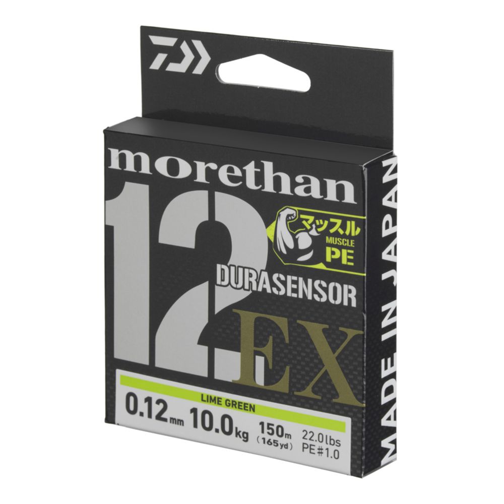 Daiwa Morethan Durasensor 12EX+Si Braid kuitusiima Limenvihreä