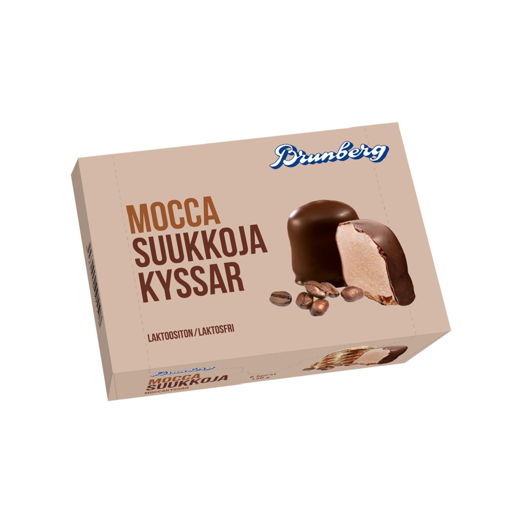 Brunberg Moccasuukko kuorrutettuja vaahtomakeisia 6kpl 150g
