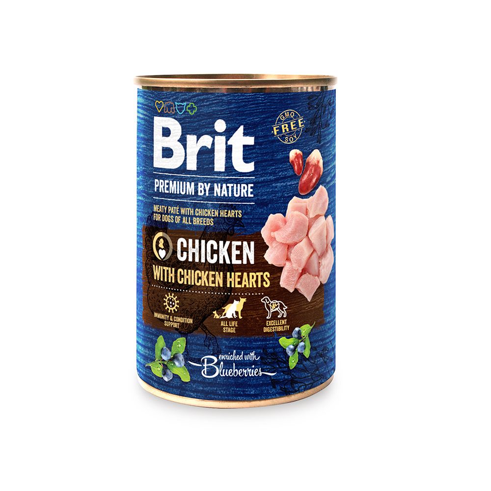 Brit Premium by Nature kana-sydän 400 g