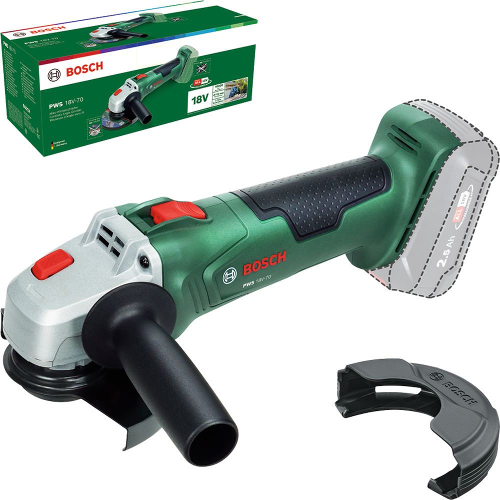 Bosch PWS batteridriven vinkelslip 18V 125 mm utan batteri