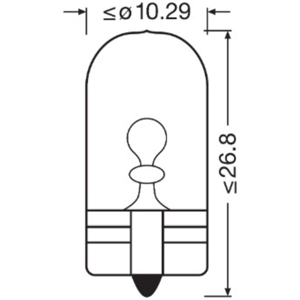 Osram Lasikantapolttimopari 12V 5W W5W (T10)