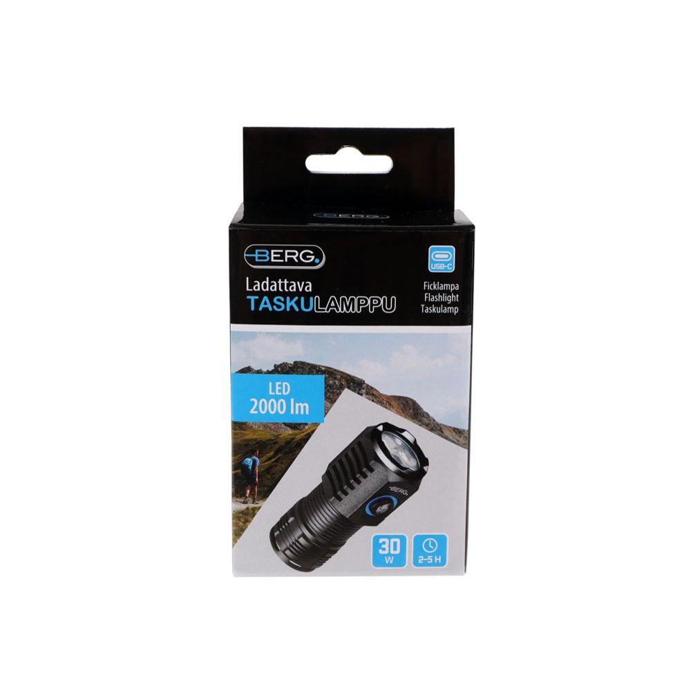 Berg LED-minificklampa laddningsbar 30 W 2000 lm