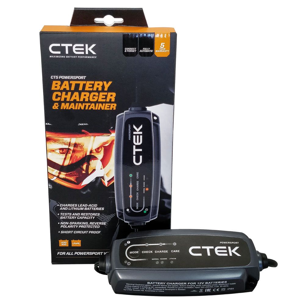 CTEK PowerSport CT5 MC-underhållsladdare 2,3 A
