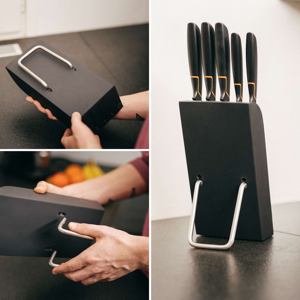 Fiskars Edge knivblock med 5 knivar