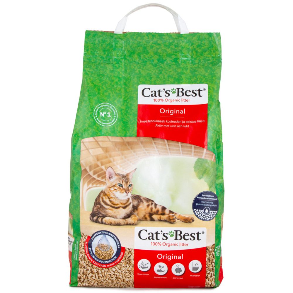 Cat's Best Original 7 l / 3 kg paakkuuntuva kissanhiekka