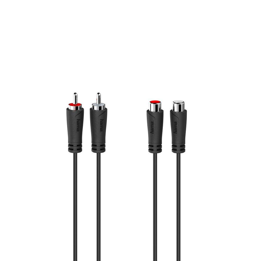 Hama Audiokaapeli, 2 x RCA uros - 2 x RCA naaras, 3,0 m