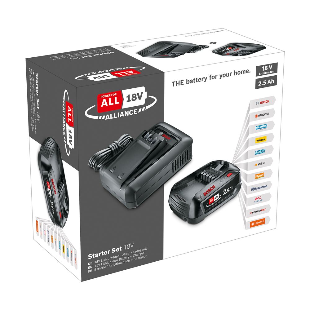 Bosch Power for All Batteriladdarpaket 18 V 2,5 Ah