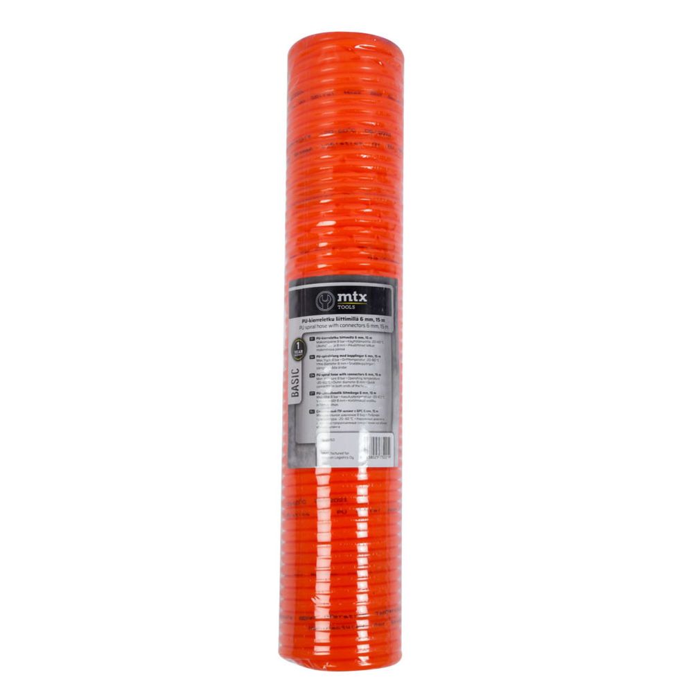 MTX Tools Basic PU kierreletku liittimillä 6 mm 15 m