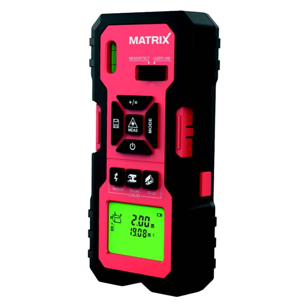 Matrix rakenneilmaisin 5-in-1 etäisyysmittarilla 20 m