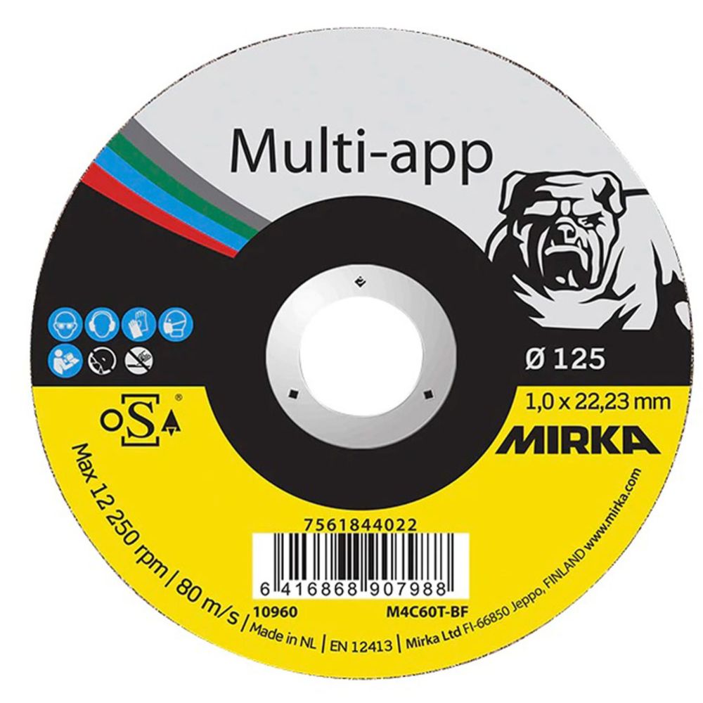 Mirka Multi-app katkaisulaikka teräs/kivi/RST/laatta 1,0 x 125 mm