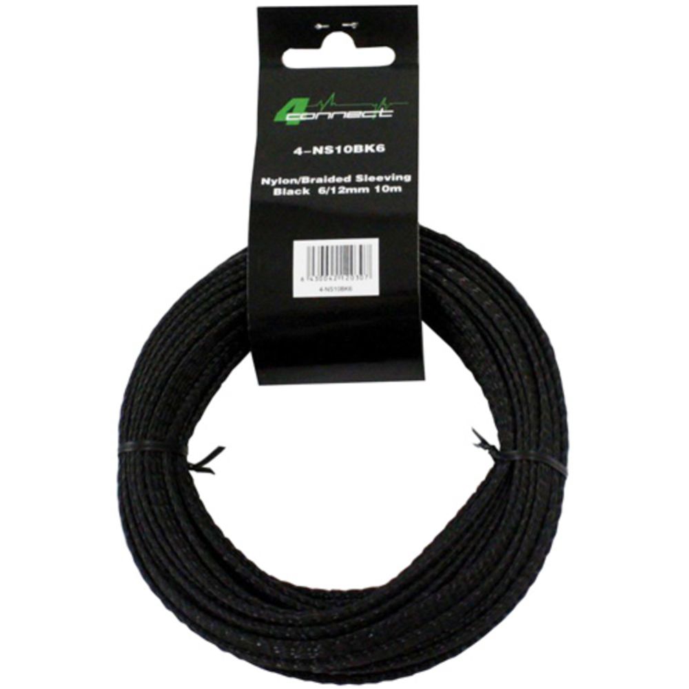 FOUR Connect nylon/kangassukka musta 6 / 12 mm 10 m