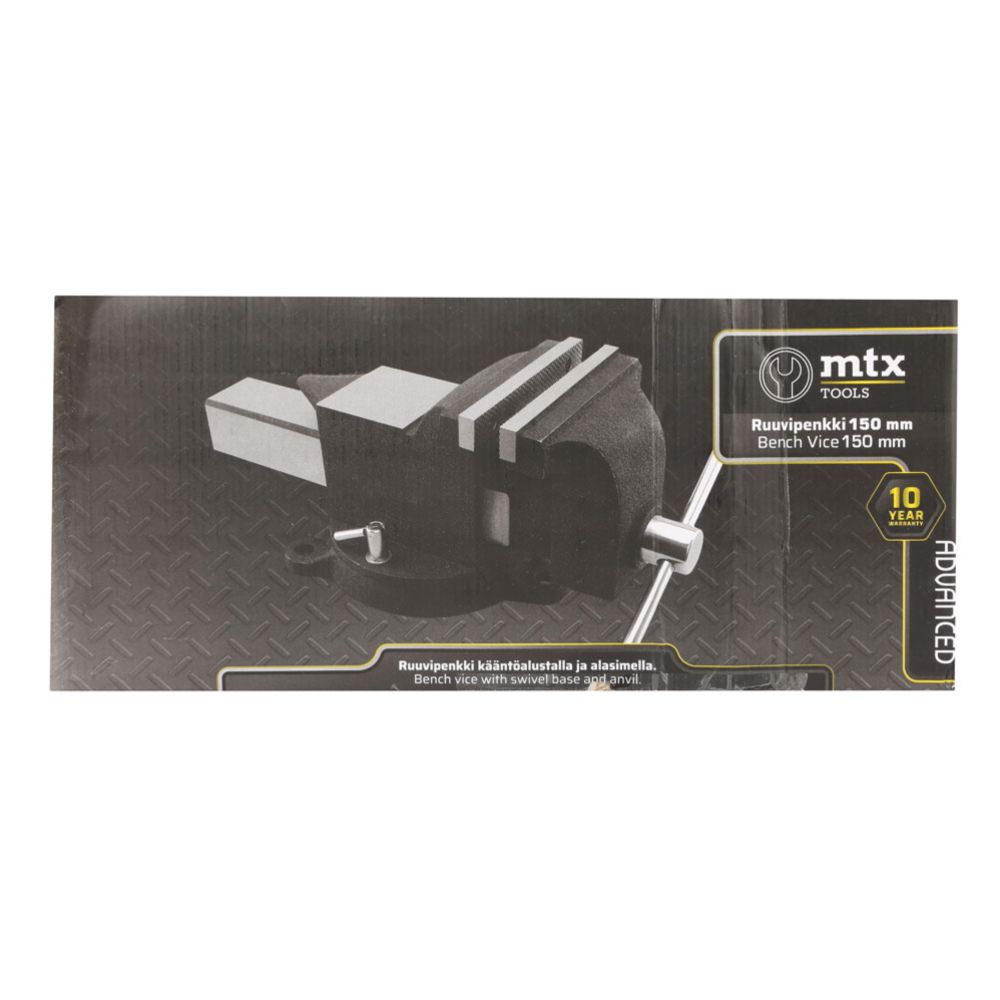 MTX Tools kääntyvä ruuvipenkki alasimella 150 mm