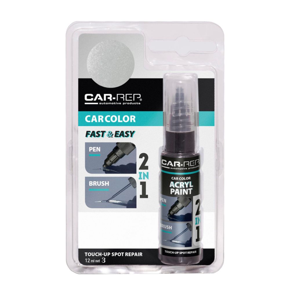 CAR-REP Touch-up korrigeerimispliiats 12 ml 127015 Silver metallic