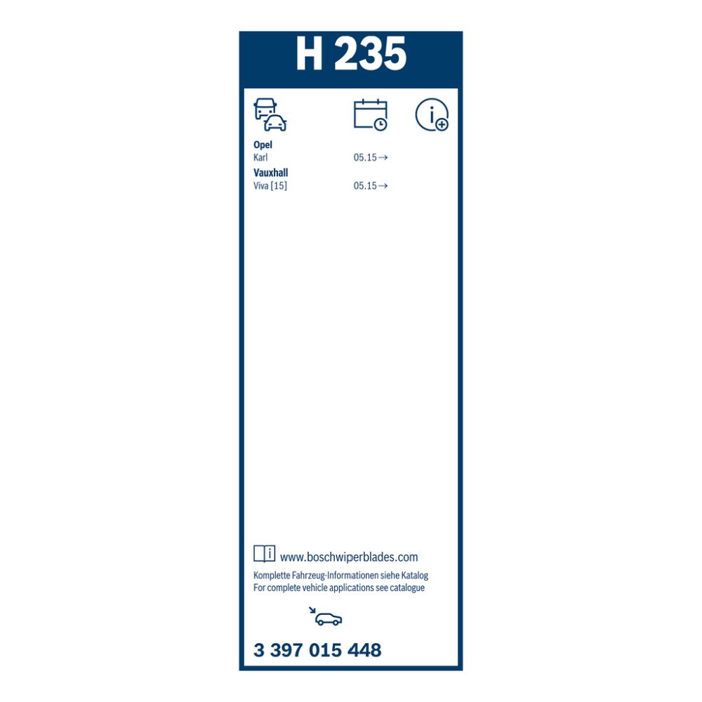 Bosch H235 takalasinpyyhin 23 cm