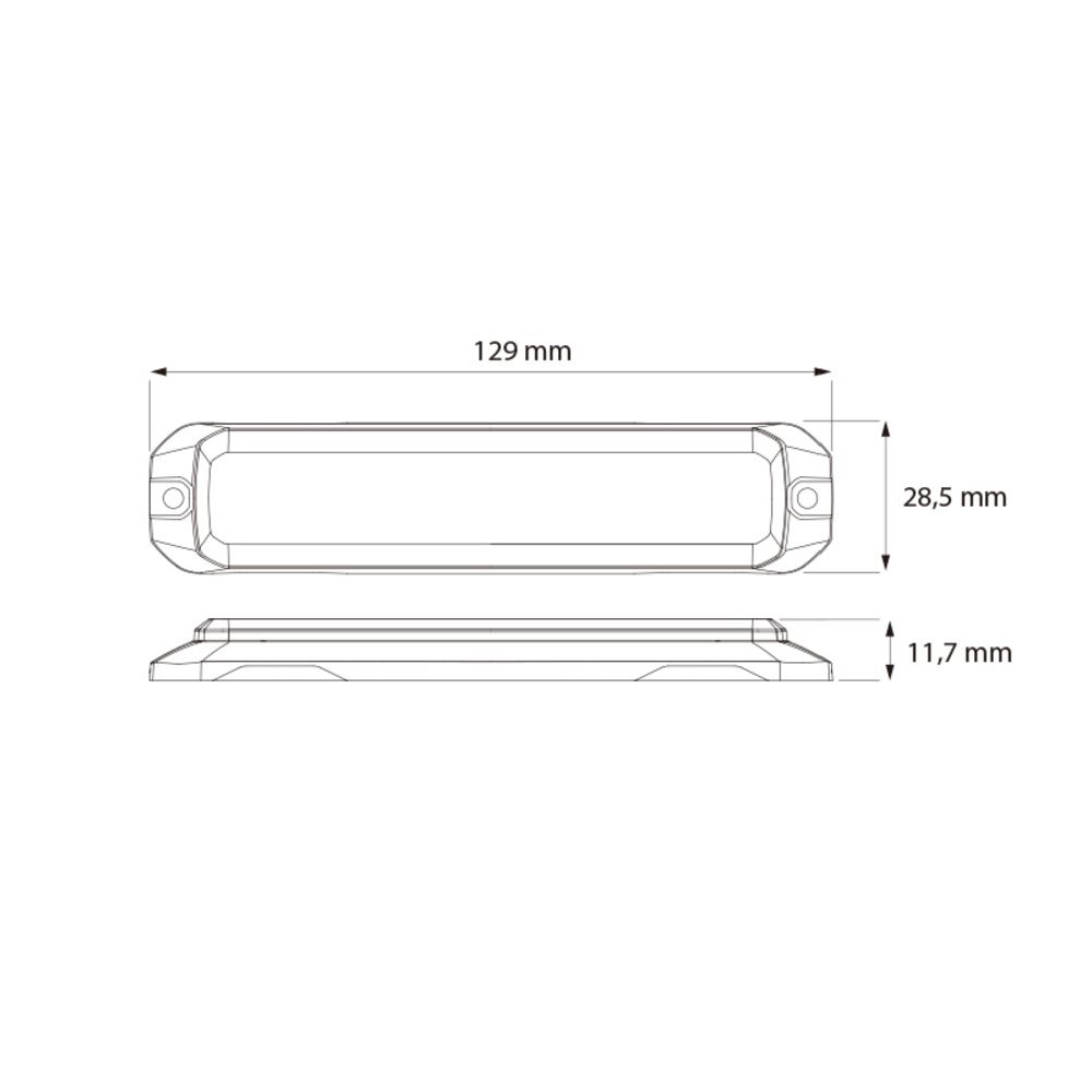 Optibeam Vector Six ICAO/MIL LED-varningslampa gul
