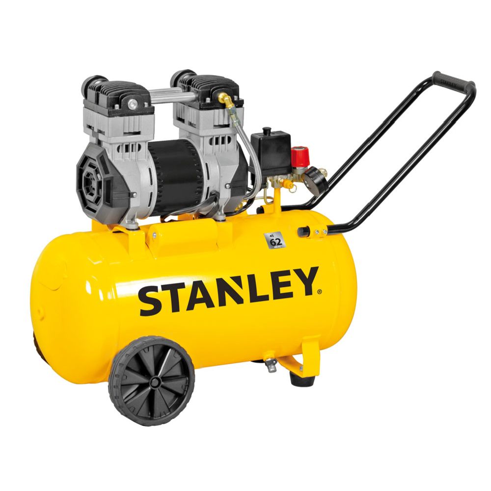 Stanley Siltek 240/8/50 tystgående tryckluftskompressor 1500 W 50 L