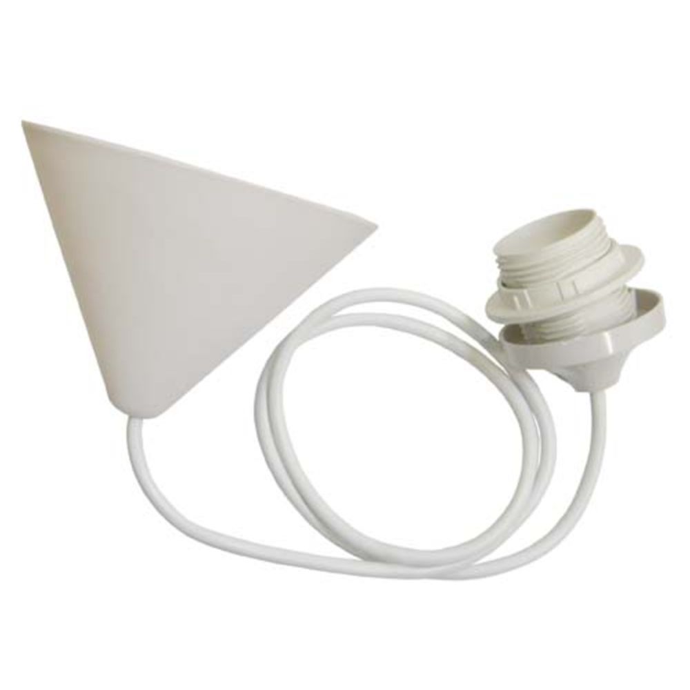 Lampupphäng E27 1 m vit