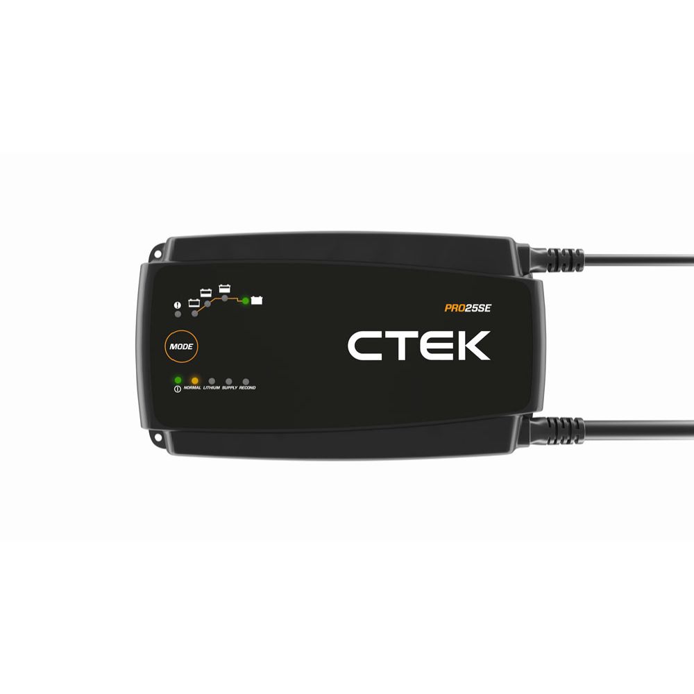CTEK PRO25SE underhållsladdare 12 V/25 A (6 m laddningskablar)