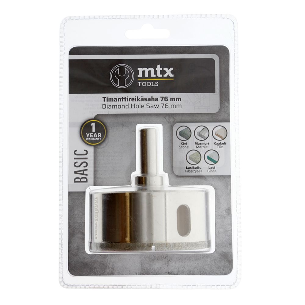MTX Tools Basic teemantkattega augusaag, 76 mm