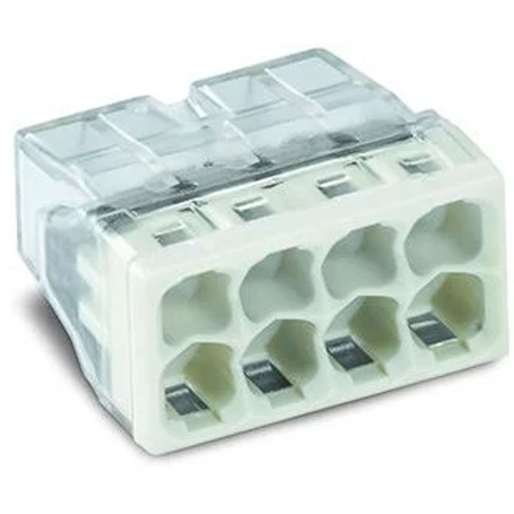 Wago 8-polig toppklämma 0,5–2,5 mm² vit 10 st.
