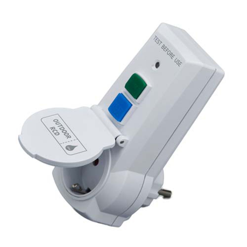 Pistikupesa rikkevoolukaitse, valge, IP44