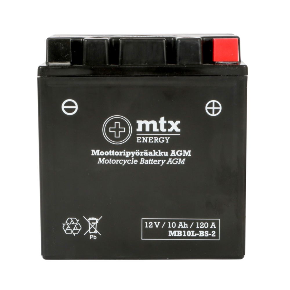 MTX Energy MC-batteri 12 V 10 Ah "MB10L-BS-2" (133 x 90 x 142 mm)