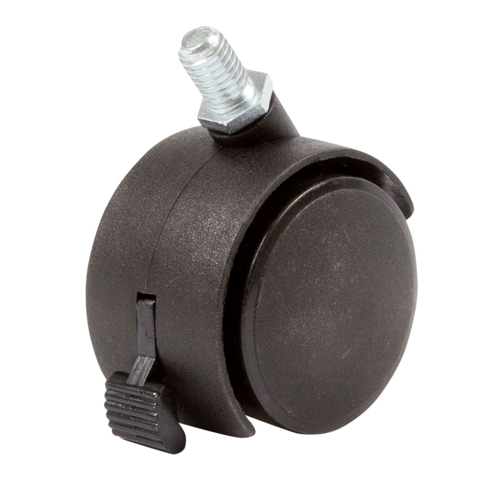 Möbelhjul 50 mm med broms M10-gänga
